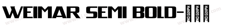 Weimar Semi Bold字体转换